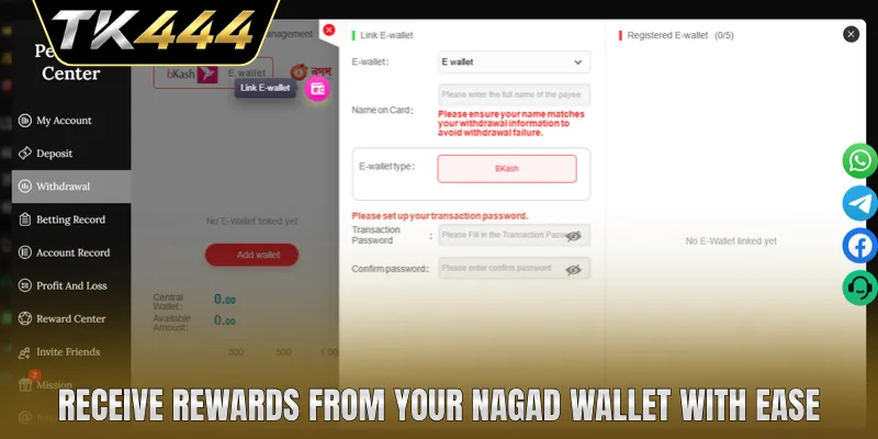 Receive rewards from your Nagad wallet with ease