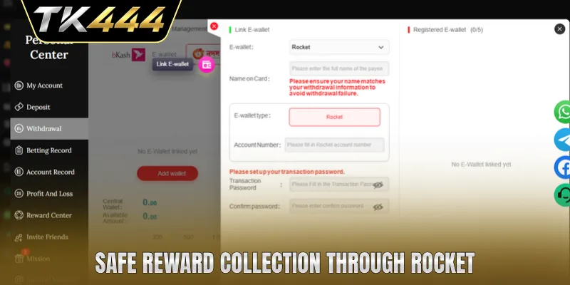 Safe reward collection through Rocket
